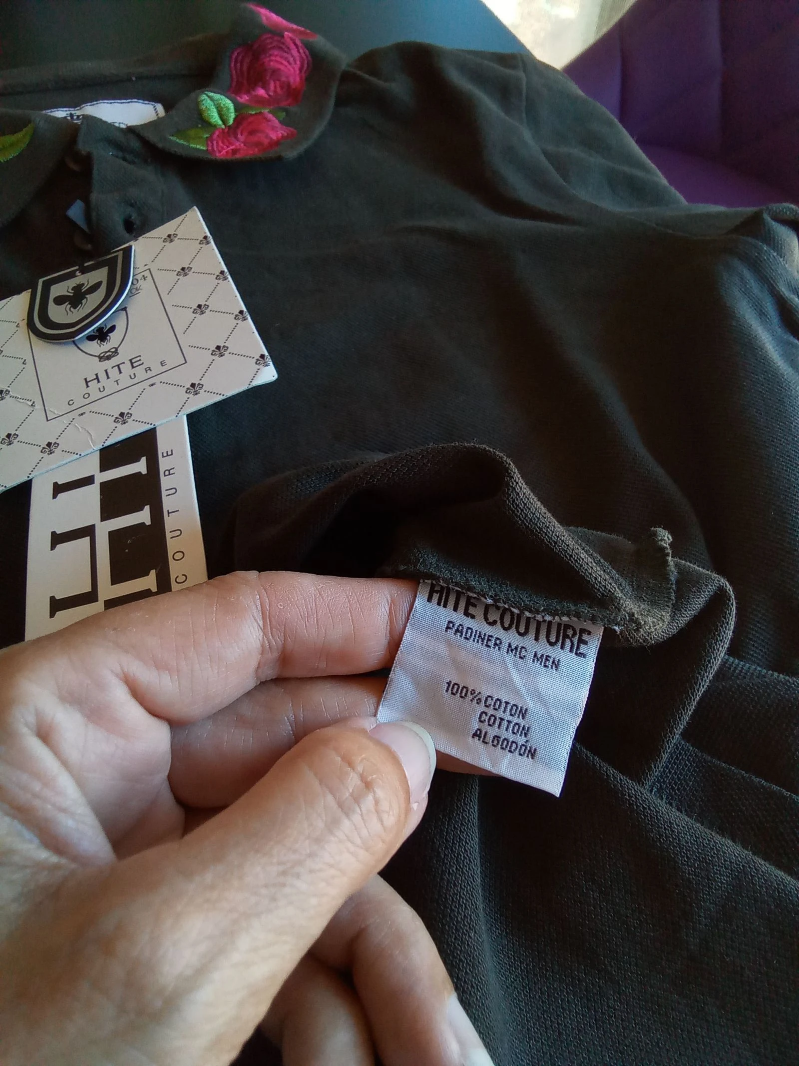 Nieuwe geborduurde herenpolo met labels – photo 11